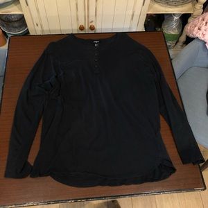 Lightweight Black Henley